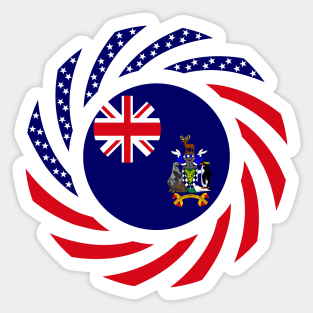 South Georgia Islander American Multinational Patriot Flag Series Sticker